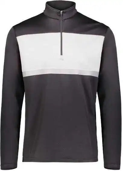 Holloway 222591 Prism Bold Quarter Zip Pullover Black White