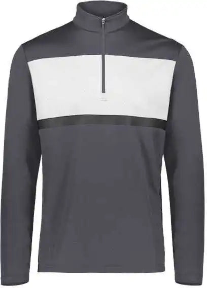Holloway 222591 Prism Bold Quarter-zip Pullover - Carbon White