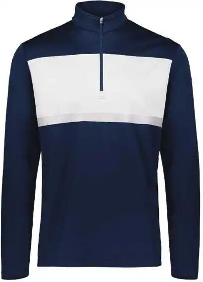 Holloway 222591 Prism Bold Quarter Zip Pullover Navy White