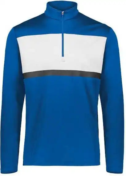Holloway 222591 Prism Bold Quarter-zip Pullover - Royal White