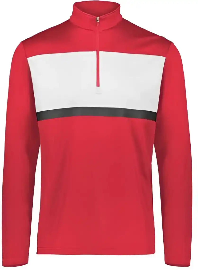 Holloway 222591 Prism Bold Quarter-zip Pullover - Scarlet White