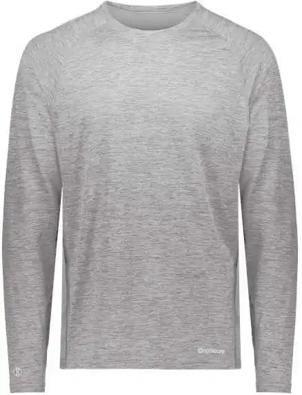 Holloway 222670 Youth Electrify Coolcore Long Sleeve T-shirt - Athletic Gray Heather