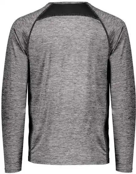 Holloway 222670 Youth Electrify Coolcore Long Sleeve T-shirt - Black Heather