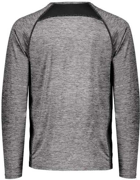 Holloway 222670 Youth Electrify Coolcore Long Sleeve T-shirt - Black Heather