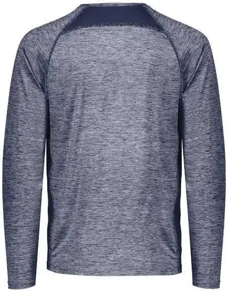 Holloway 222670 Youth Electrify Coolcore Long Sleeve T-shirt - Navy Heather