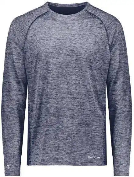Holloway 222670 Youth Electrify Coolcore Long Sleeve T-shirt - Navy Heather