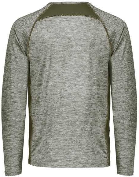 Holloway 222670 Youth Electrify Coolcore Long Sleeve T-shirt - Olive Heather