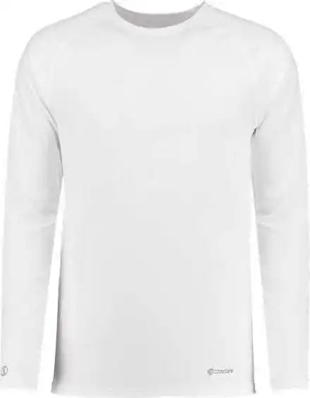Holloway 222670 Youth Electrify Coolcore Long Sleeve T-shirt - White