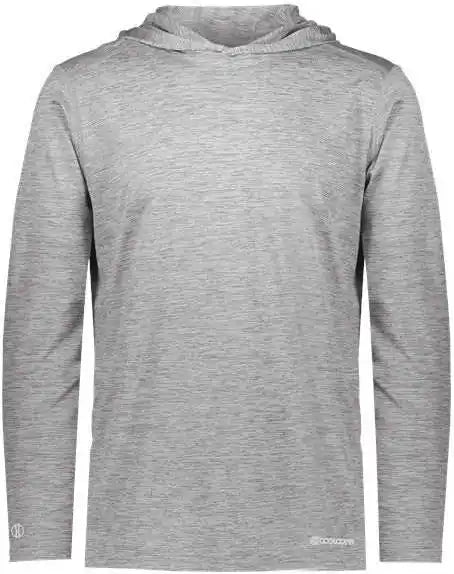 Holloway 222689 Youth Electrify Coolcore Hooded Pullover Athletic Gray Heather