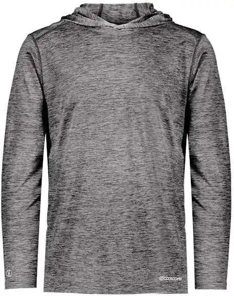 Holloway 222689 Youth Electrify Coolcore Hooded Pullover - Black Heather