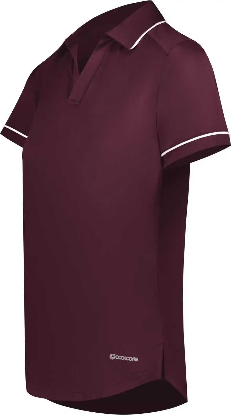 Holloway 222701 Ladies Coolcore Performance Polo - Maroon White