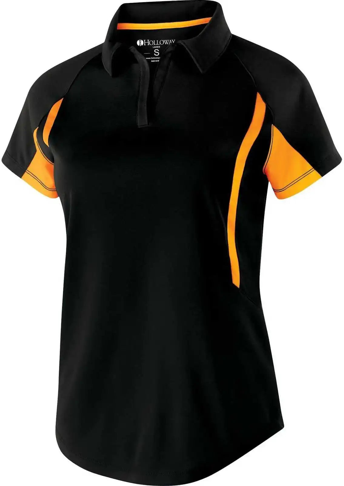 Holloway 222730 Ladies’ Avenger Polo Short Sleeve - Black Light Gold