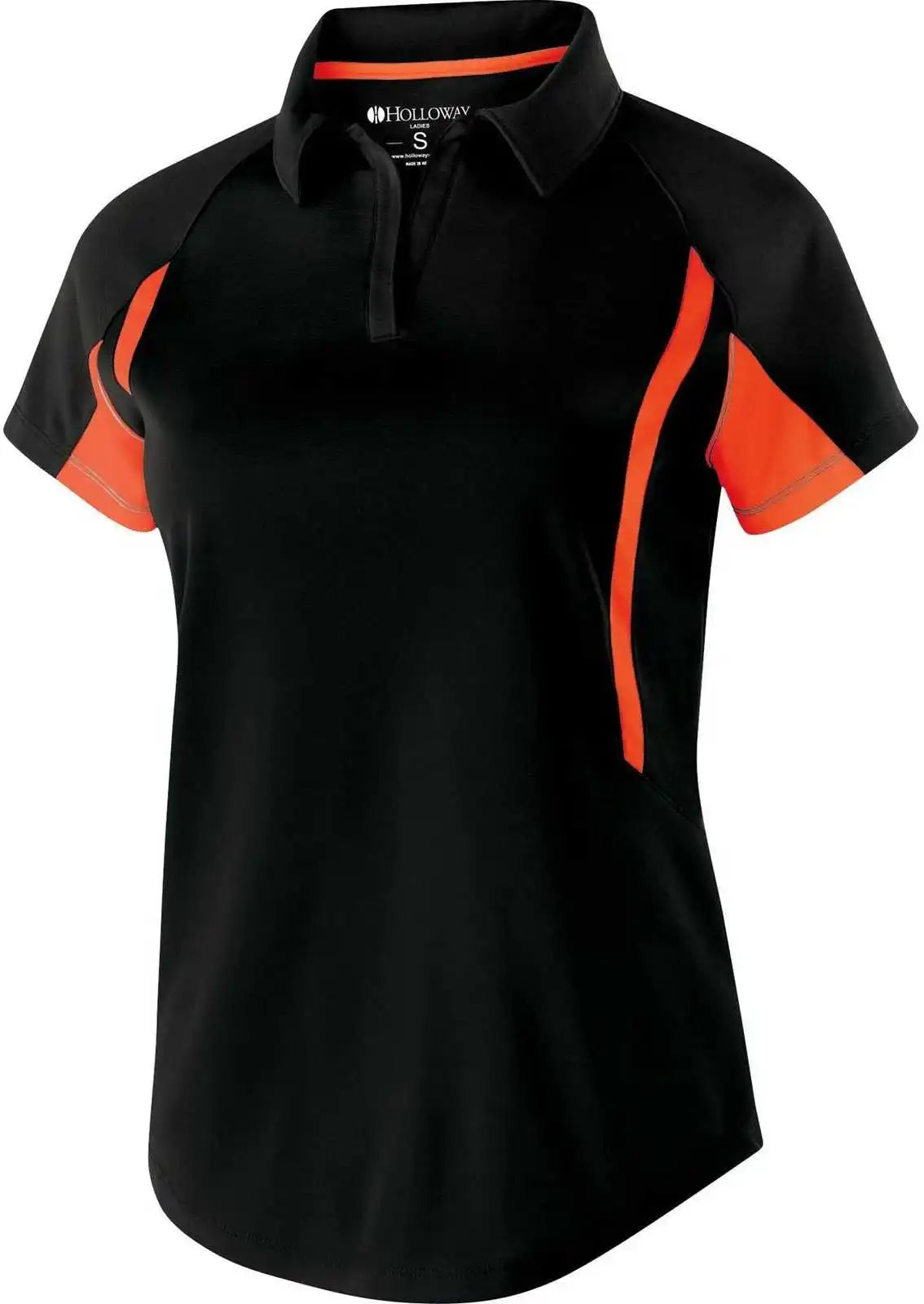 Holloway 222730 Ladies’ Avenger Polo Short Sleeve Black Orange