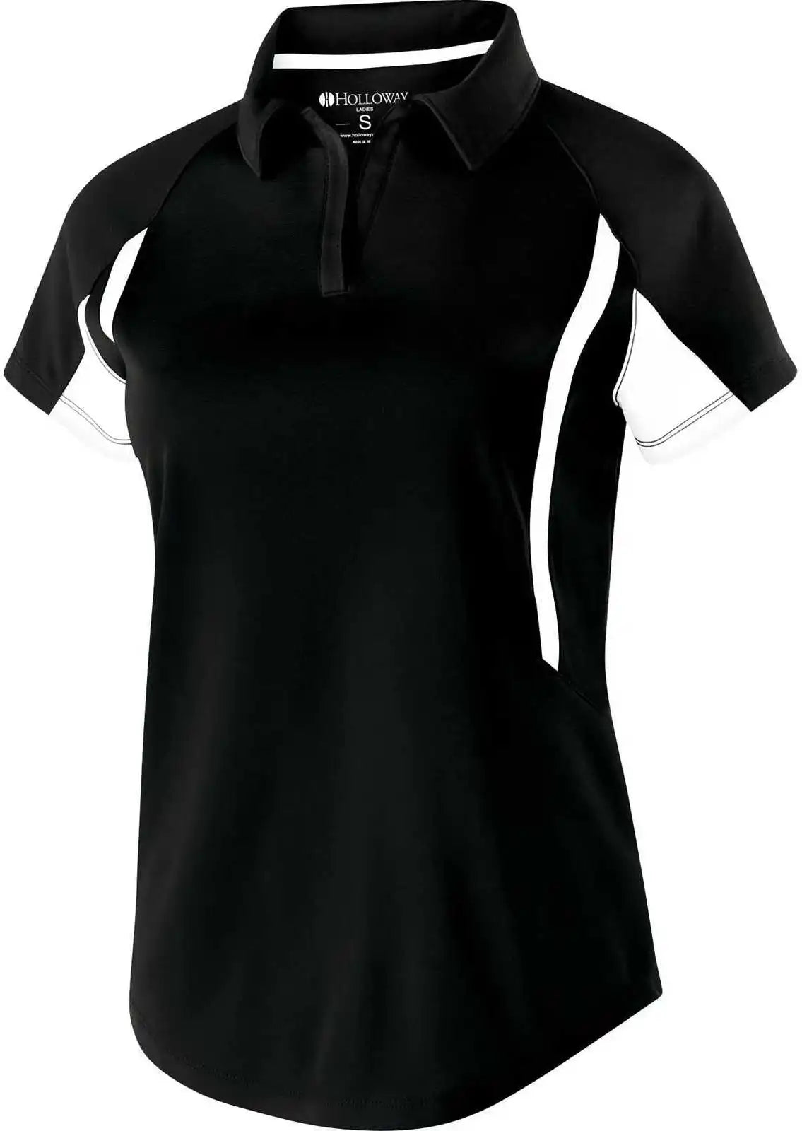 Holloway 222730 Ladies’ Avenger Polo Short Sleeve Black White