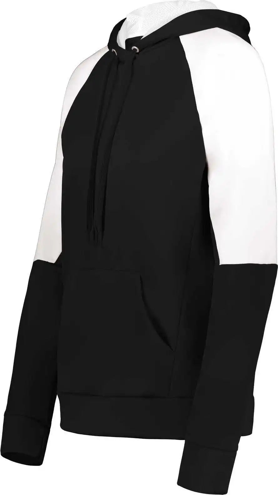 Holloway 222740 Ladies Momentum Team Fleece Hoodie - Black White