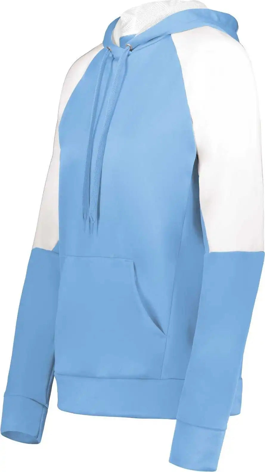 Holloway 222740 Ladies Momentum Team Fleece Hoodie - Columbia Blue White