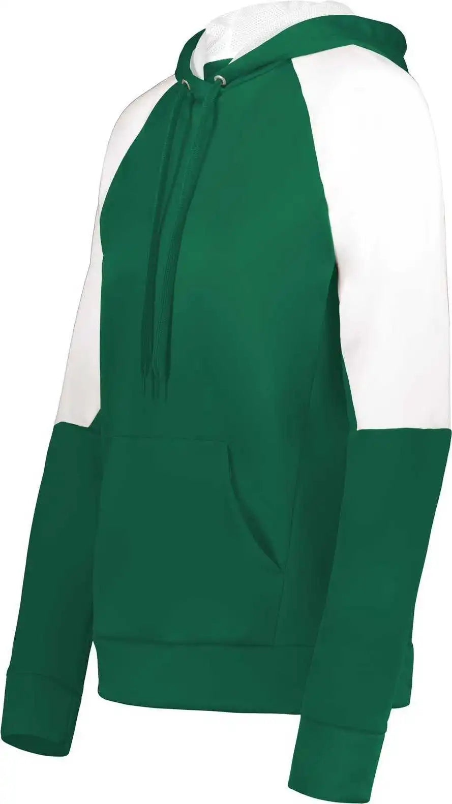 Holloway 222740 Ladies Momentum Team Fleece Hoodie - Dark Green White