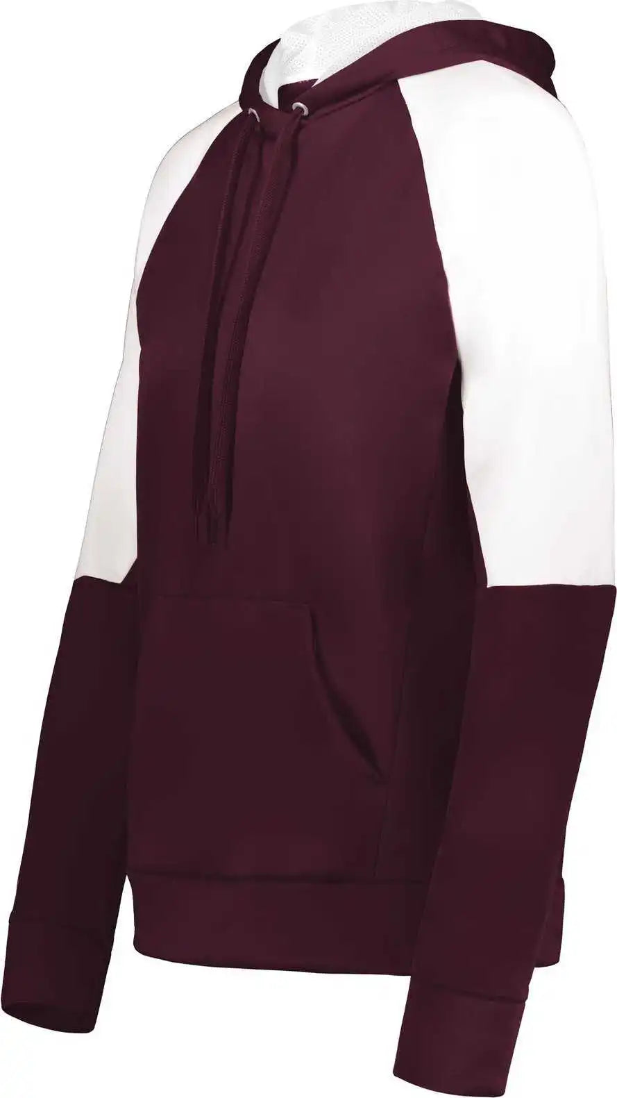 Holloway 222740 Ladies Momentum Team Fleece Hoodie - Maroon White