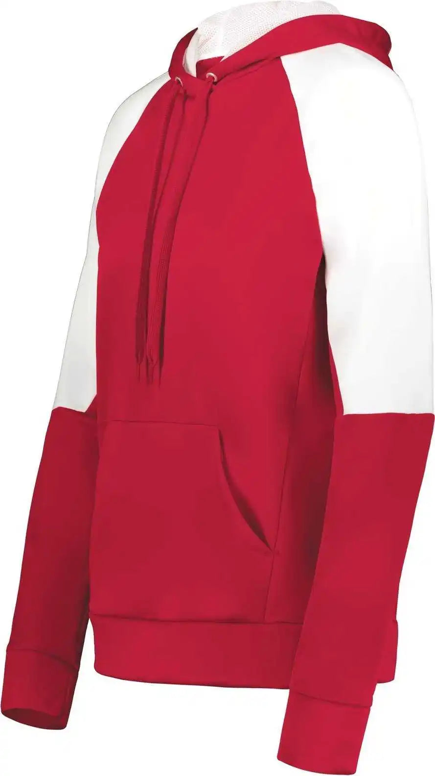 Holloway 222740 Ladies Momentum Team Fleece Hoodie - Scarlet White
