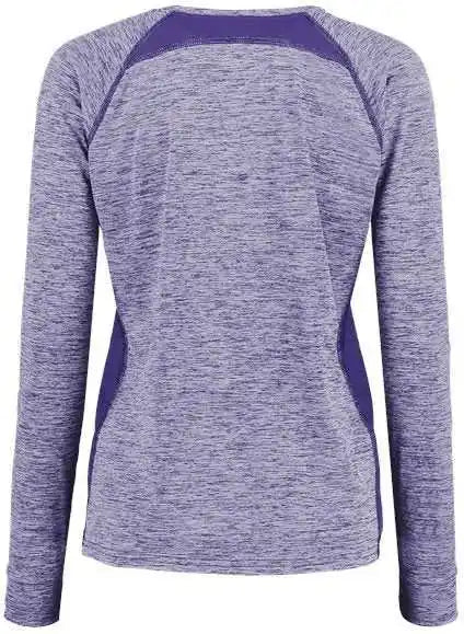 Holloway 222770 Women’s Electrify Coolcore Long Sleeve V-neck T-shirt - Purple Heather