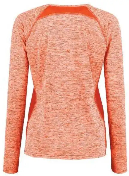 Holloway 222770 Women’s Electrify Coolcore Long Sleeve V-neck T-shirt - Orange Heather