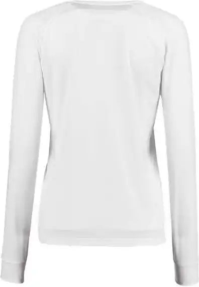 Holloway 222770 Women’s Electrify Coolcore Long Sleeve V-neck T-shirt - White