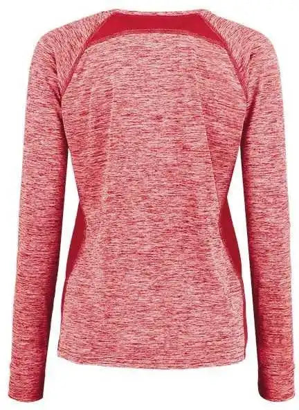 Holloway 222770 Women’s Electrify Coolcore Long Sleeve v Neck t Shirt Scarlet Heather