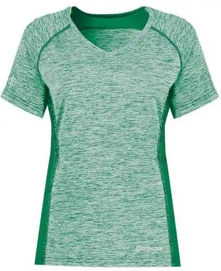 Holloway 222771 Women’s Electrify Coolcore v Neck t Shirt Kelly Heather