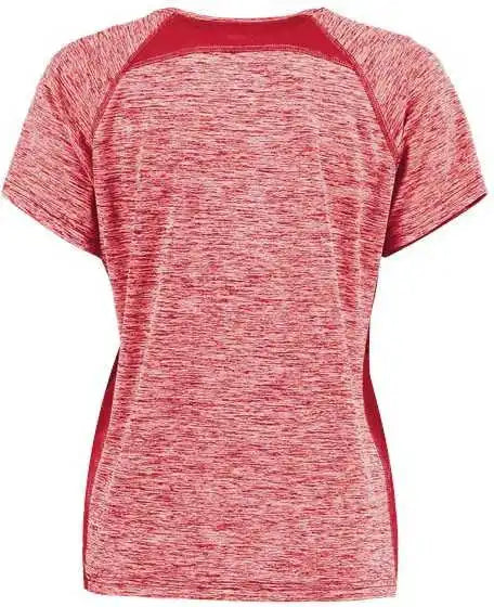 Holloway 222771 Women’s Electrify Coolcore V-neck T-shirt - Scarlet Heather