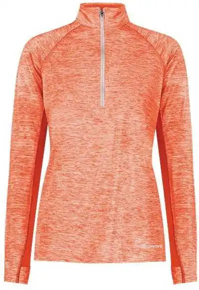 Holloway 222774 Women’s Electrify Coolcore Quarter-zip Pullover - Orange Heather