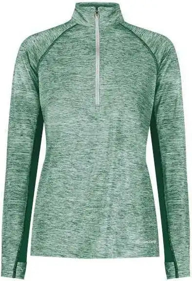Holloway 222774 Women’s Electrify Coolcore Quarter-zip Pullover - Dark Green Heather