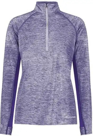 Holloway 222774 Women’s Electrify Coolcore Quarter-zip Pullover - Purple Heather