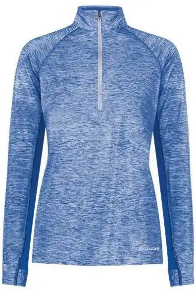 Holloway 222774 Women’s Electrify Coolcore Quarter-zip Pullover - Royal Heather