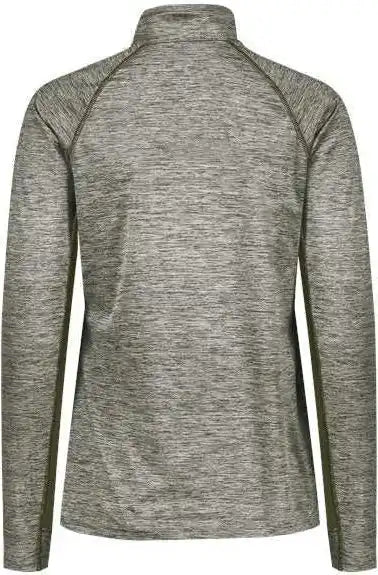 Holloway 222774 Women’s Electrify Coolcore Quarter-zip Pullover - Olive Heather
