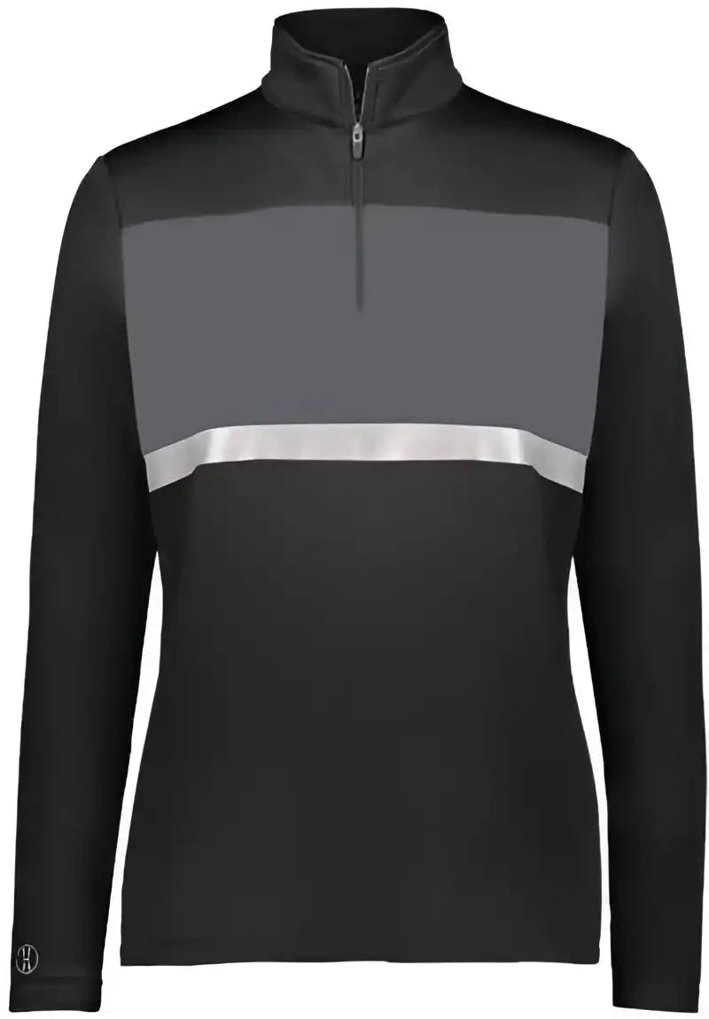 Holloway 222791 Women’s Prism Bold Quarter-zip Pullover - Black Carbon
