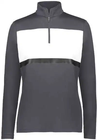 Holloway 222791 Women’s Prism Bold Quarter-zip Pullover - Carbon White