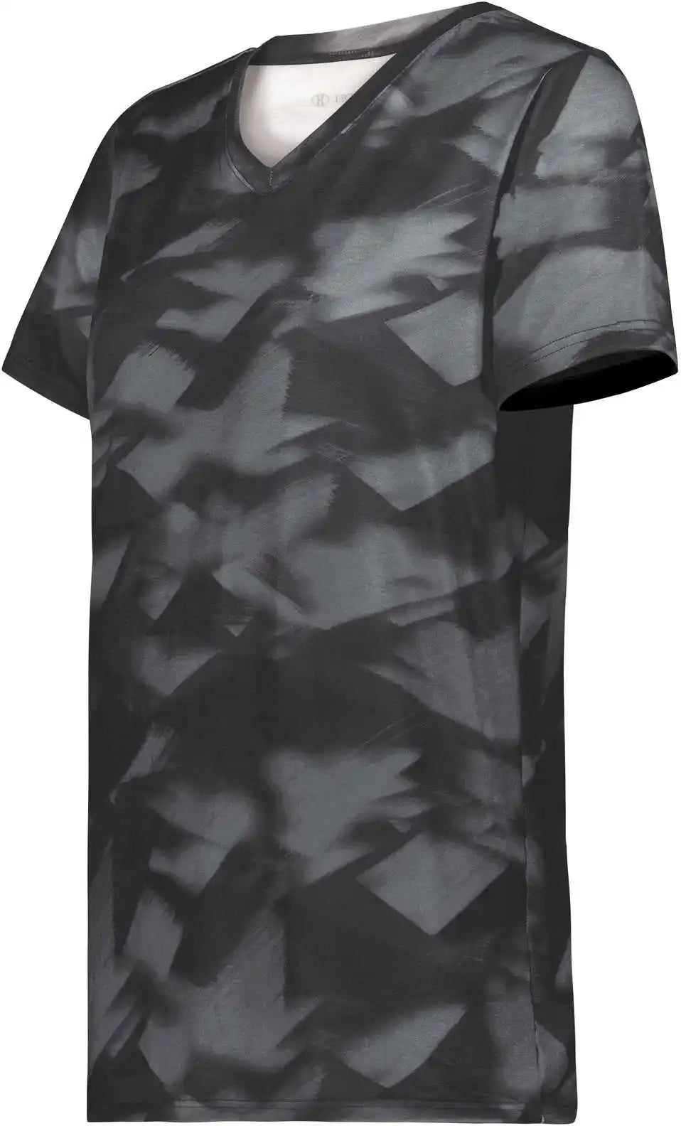 Holloway 222796 Ladies Stock Cotton Touch Poly Tee - Glacier Black