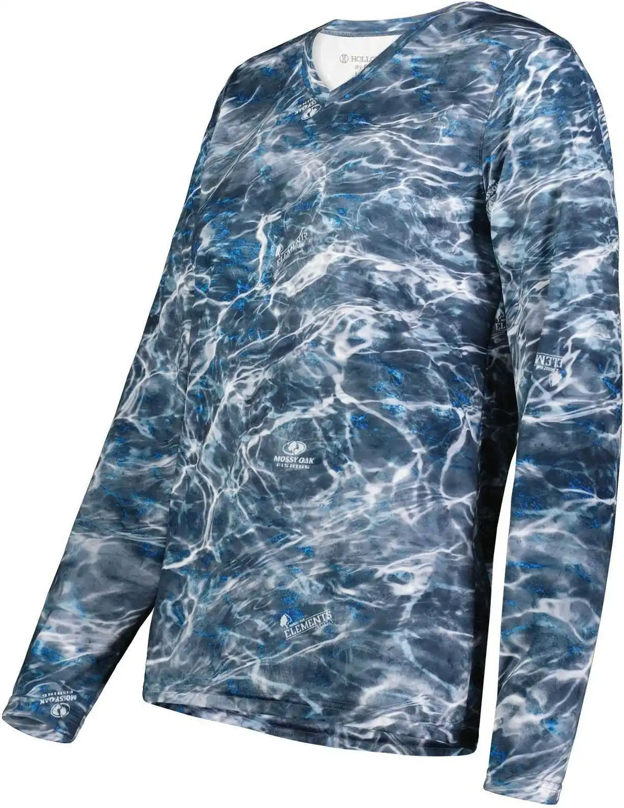 Holloway 222838 Ladies Mossy Oak Momentum Long Sleeve Tee - Elements Agua Blackfin