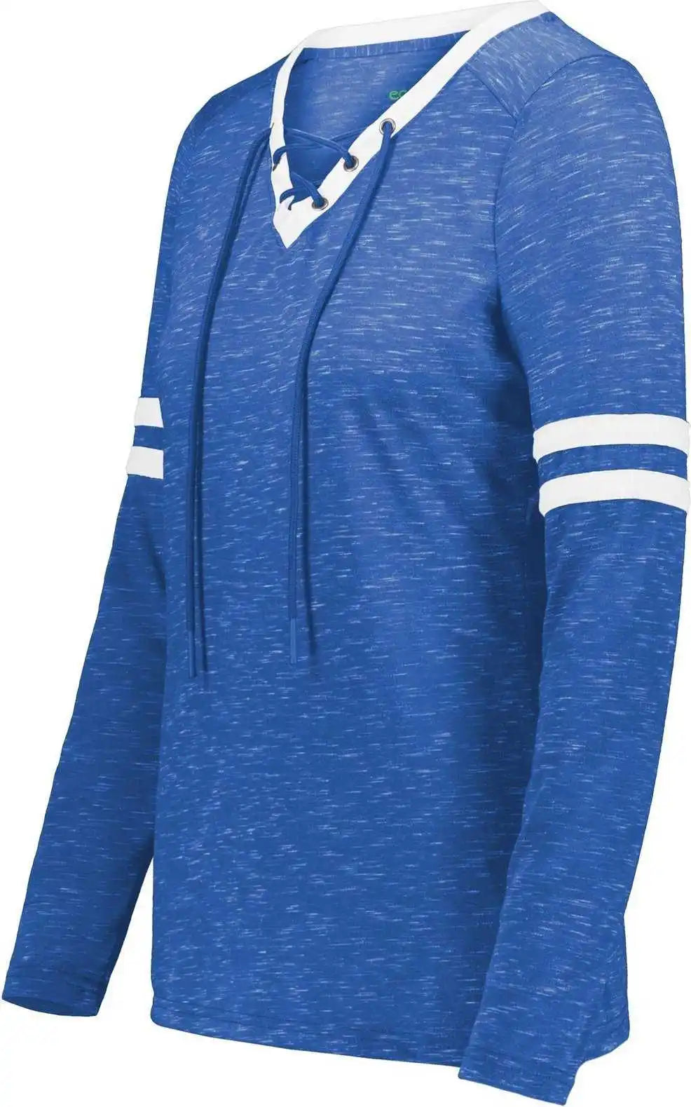 Holloway 223246 Ladies Monterey Long Sleeve Tee - Royal Heather White