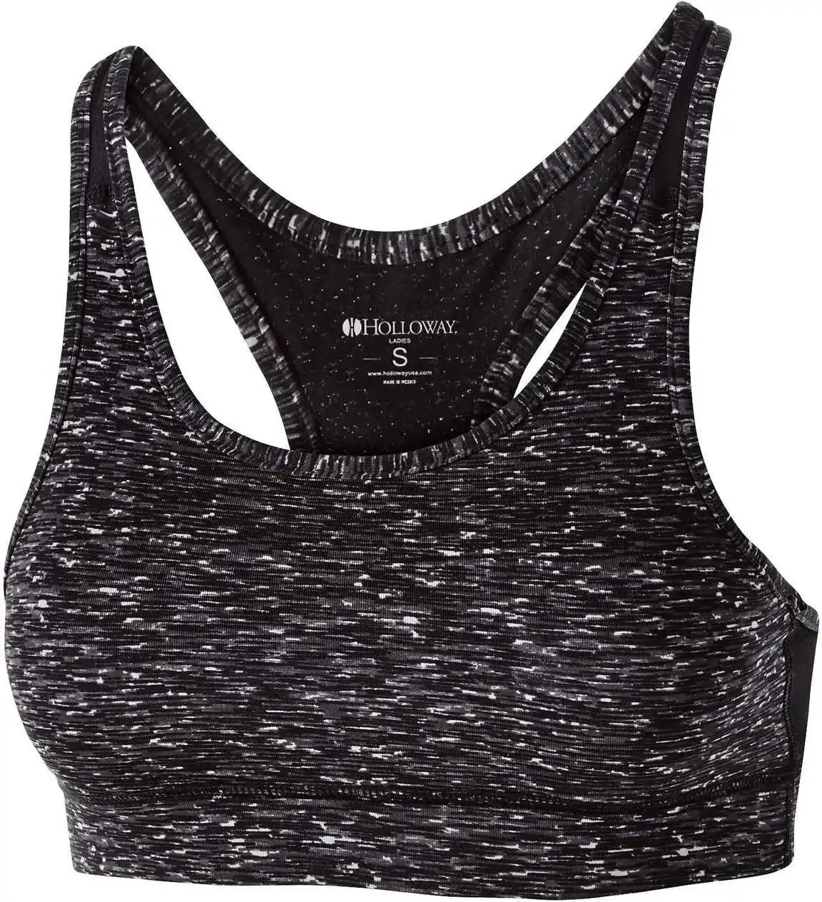 Holloway 223300 Ladies Vent Bra Black Space Dye