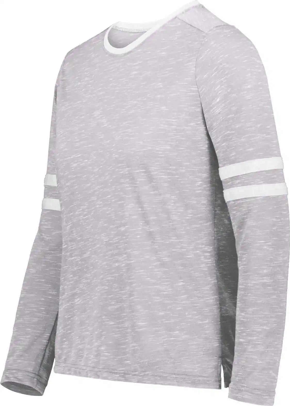 Holloway 223346 Girls Monterey Long Sleeve Tee - Athletic Heather White