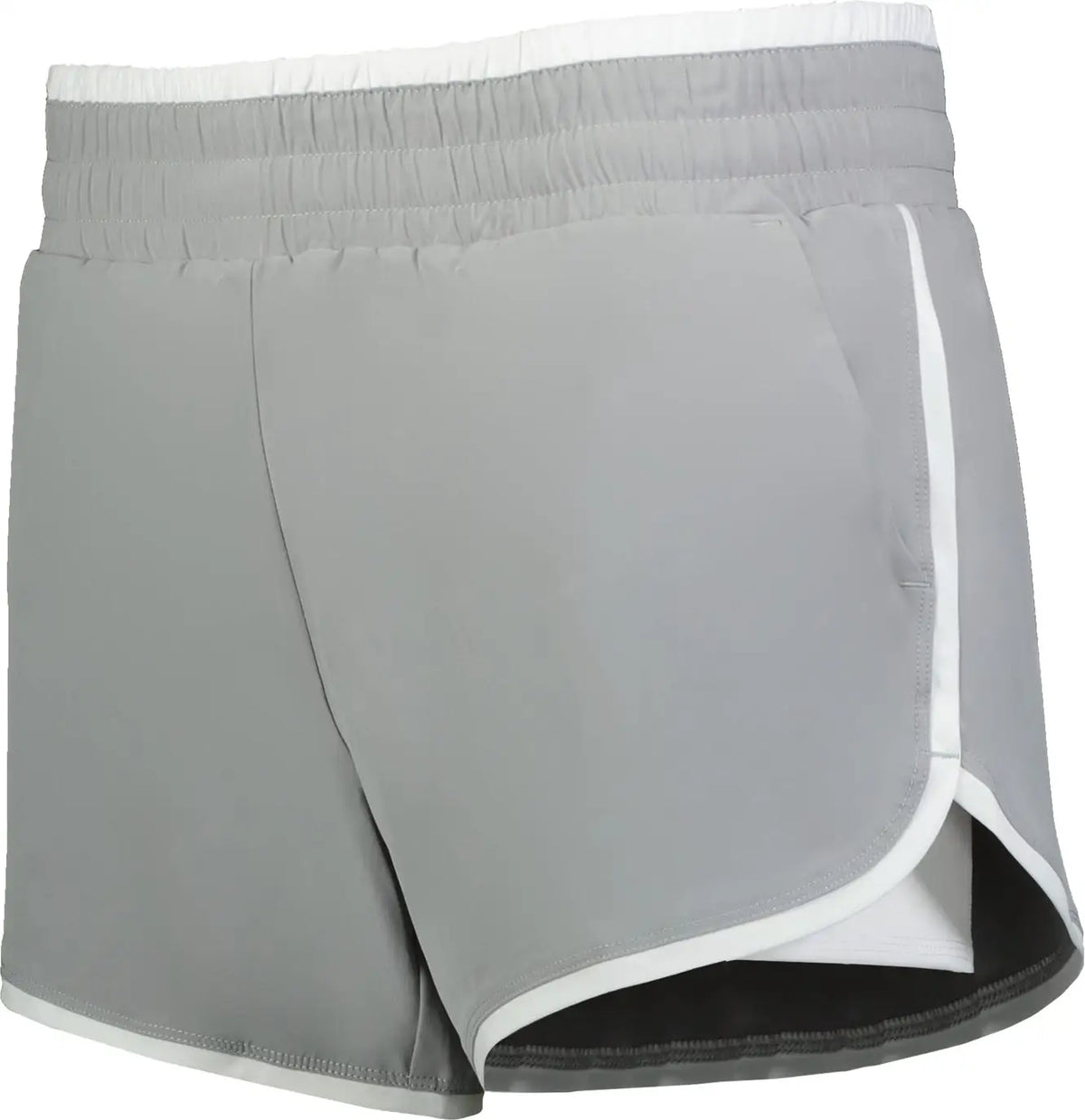 Holloway 223428 Girls Double Court Shorts - Pewter - Gray / Xs