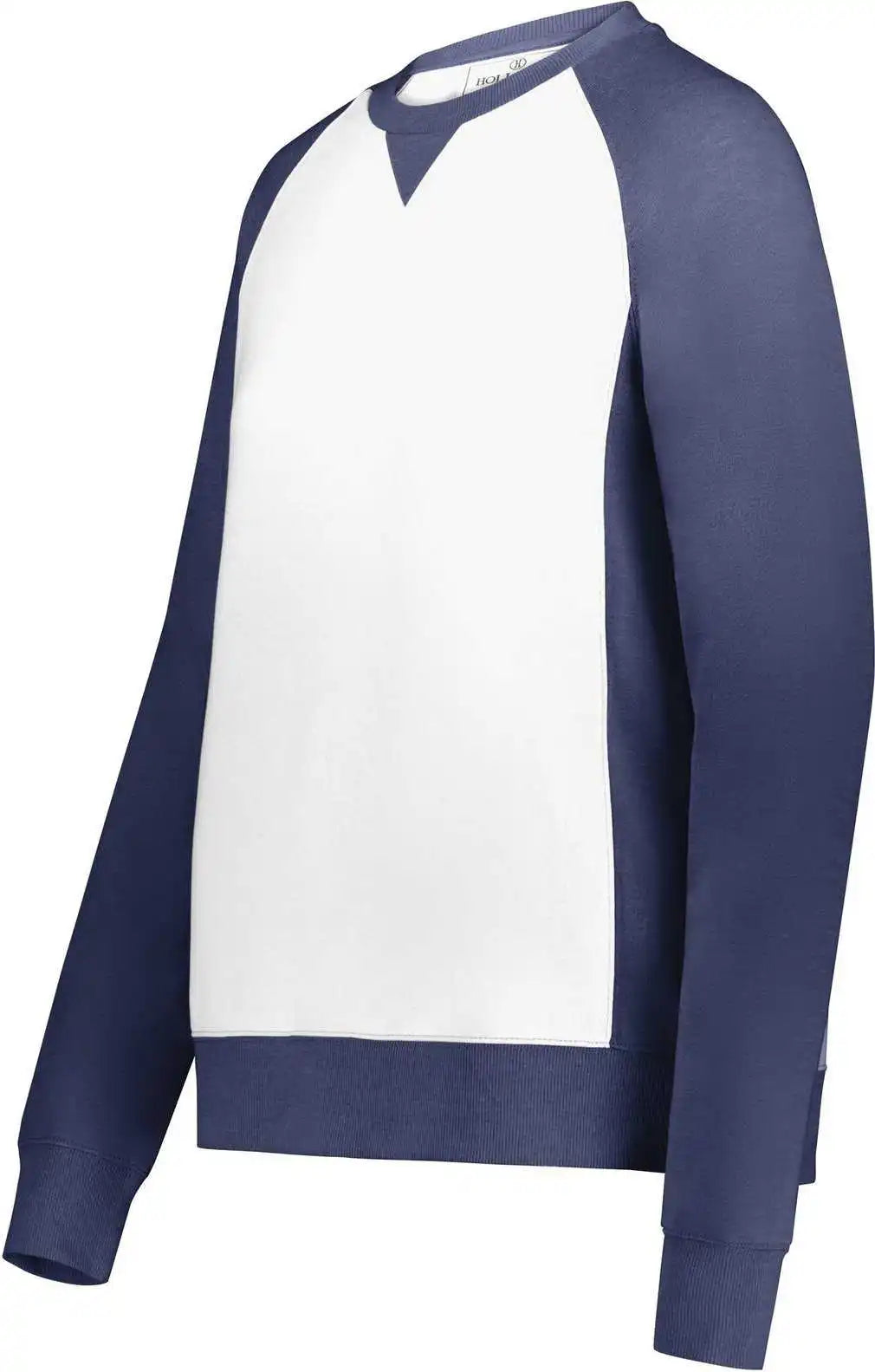 Holloway 223490 Ladies Ivy League Fleece Crew - Navy Heather White