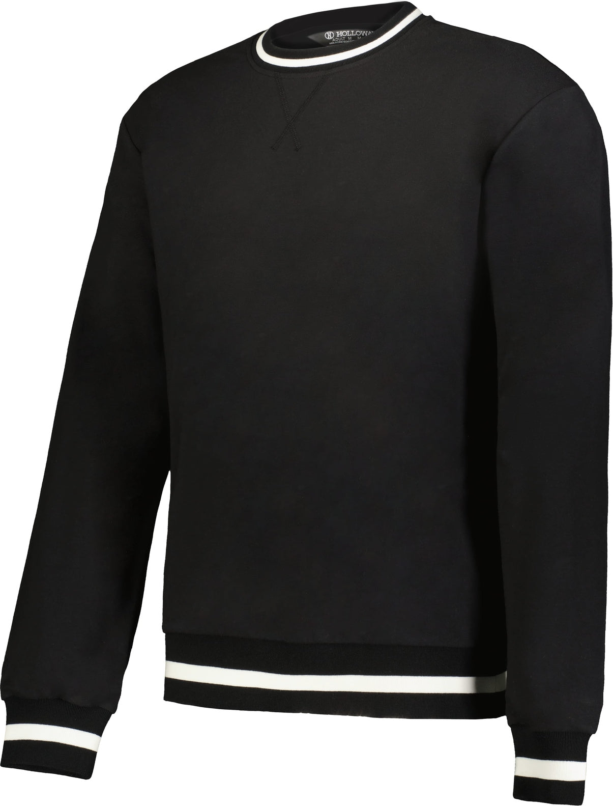 Holloway 223527 Heritage Prep Crew Pullover - Black Vanilla
