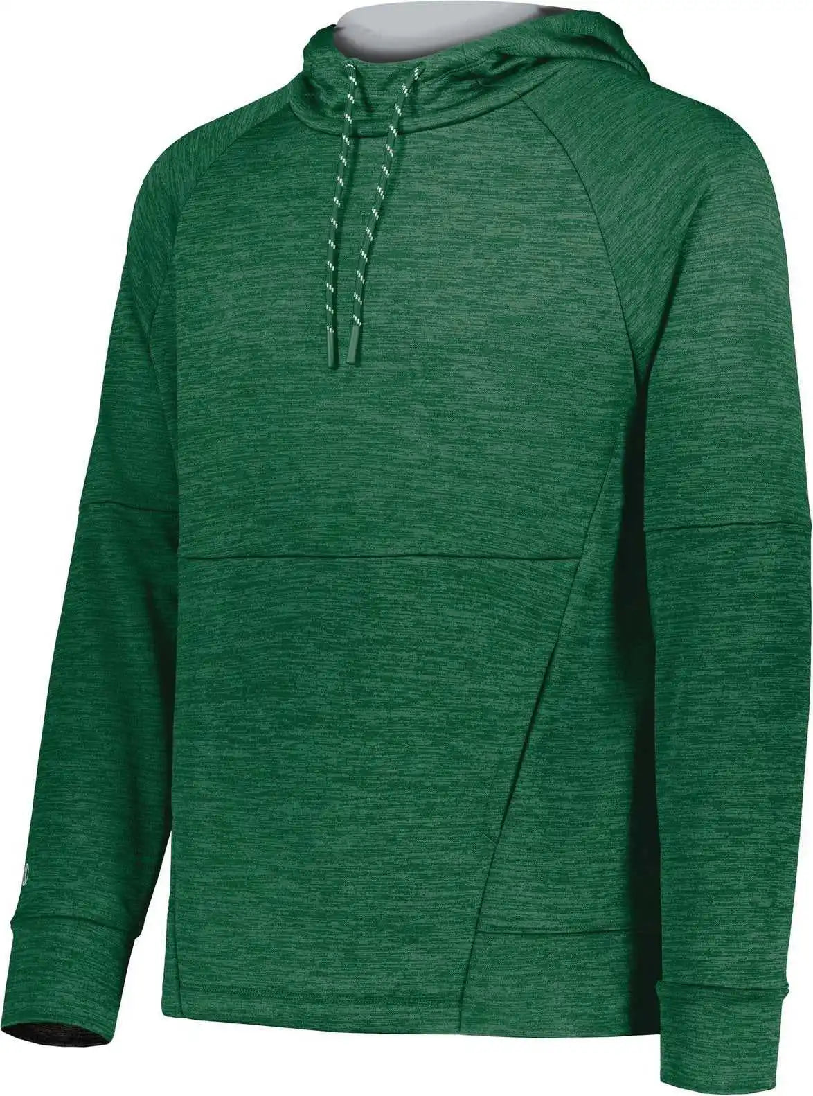 Holloway 223580 All Pro Performance Fleece Hoodie - Dark Green Heather Silver