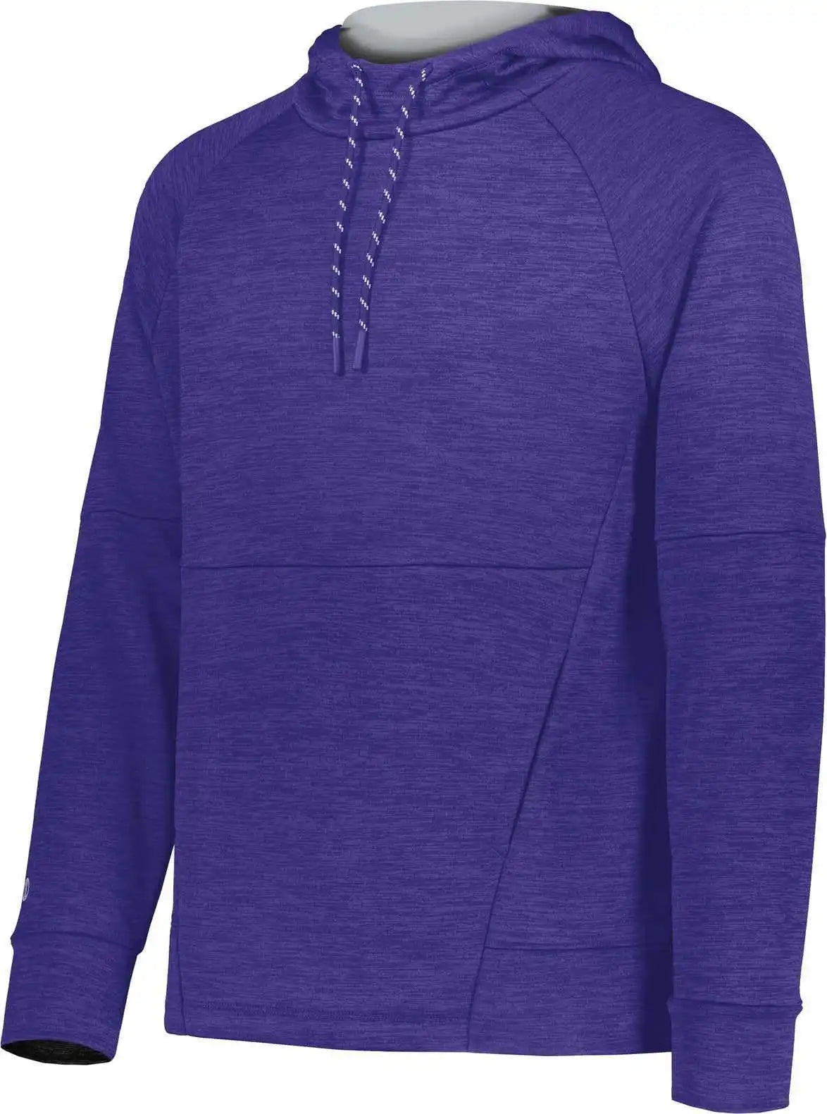 Holloway 223580 All Pro Performance Fleece Hoodie Purple Heather Silver