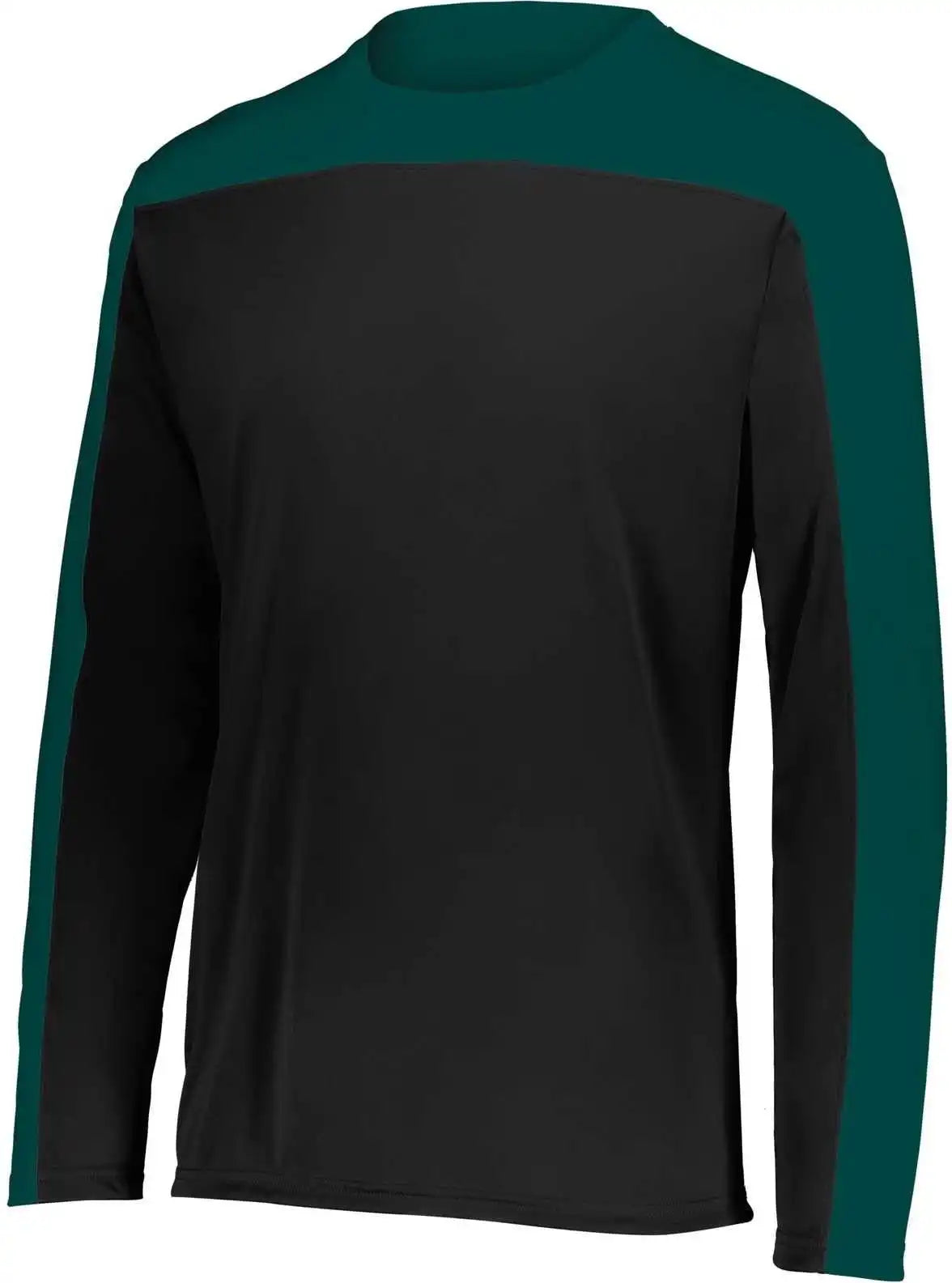Holloway 223602 Youth Momentum Team Long Sleeve Tee - Black Dark Green