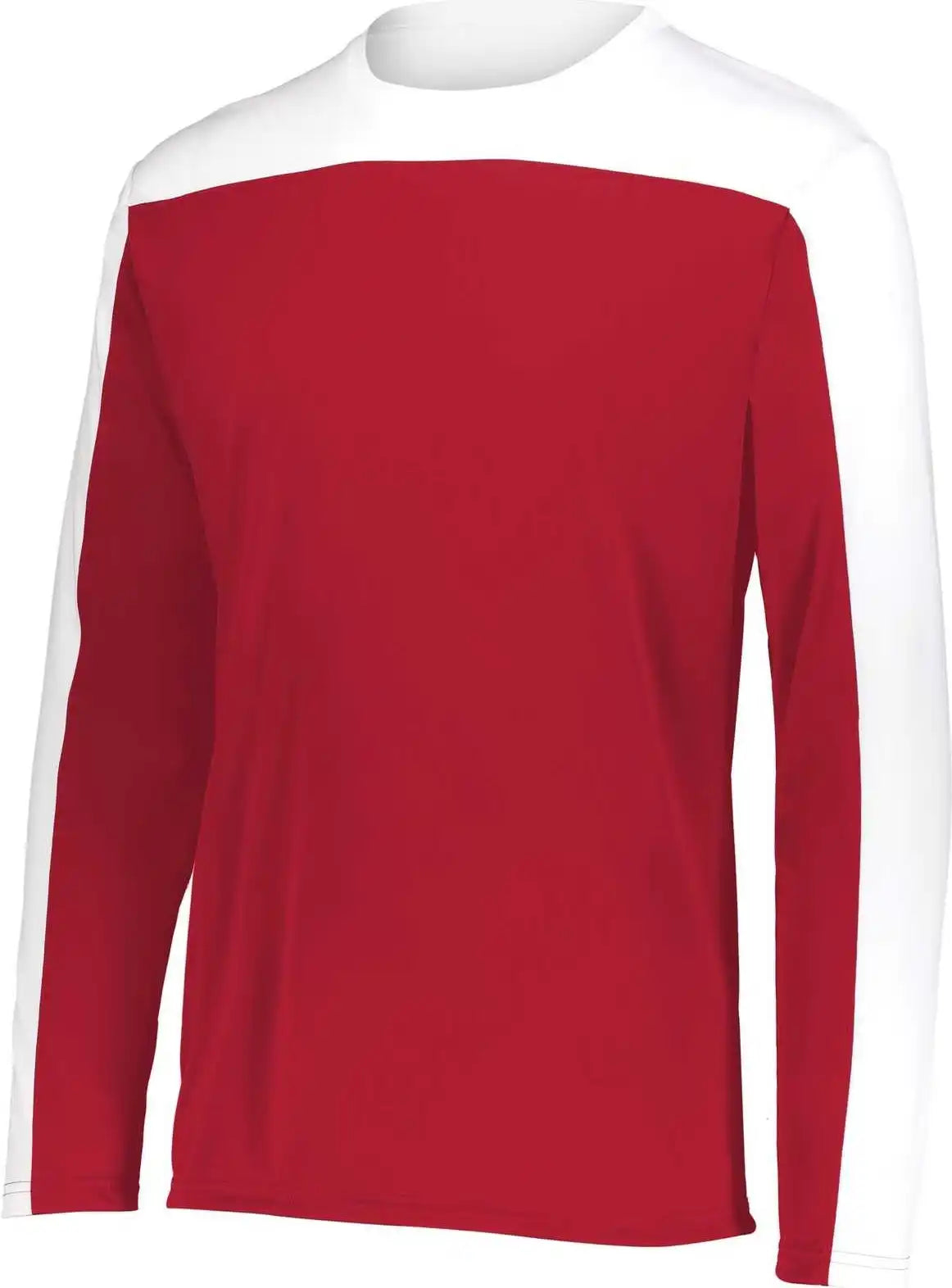 Holloway 223602 Youth Momentum Team Long Sleeve Tee - Scarlet White