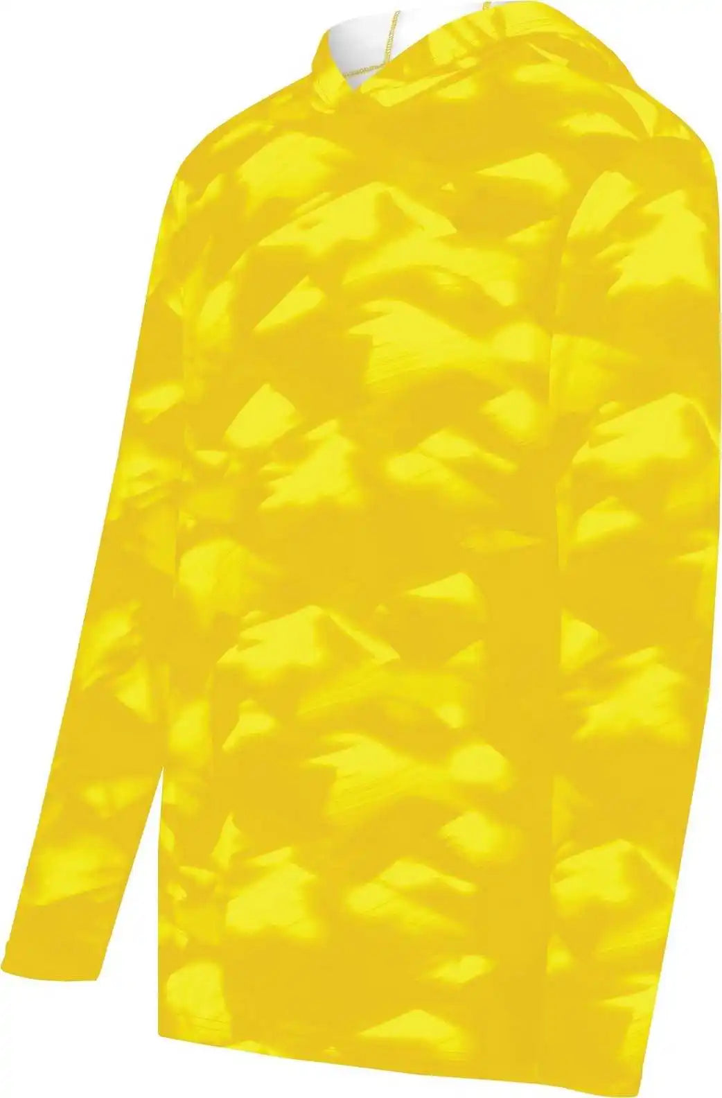 Holloway 223605 Youth Stock Cotton Touch Poly Hoodie - Gold Glacier Print