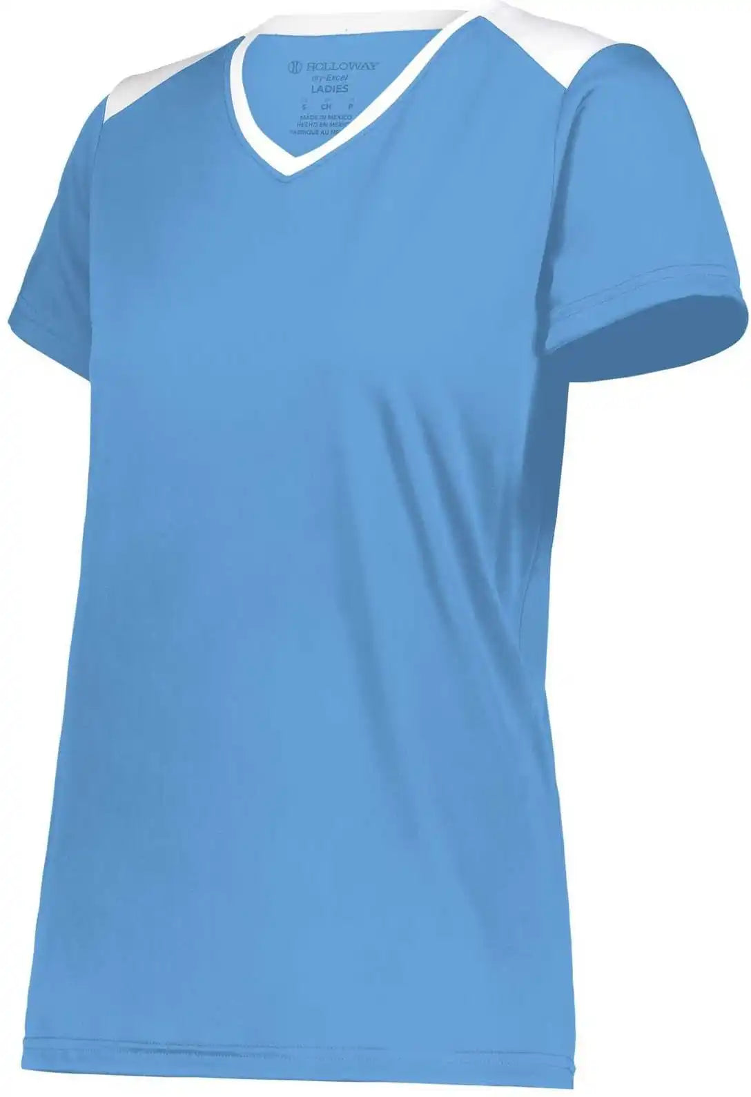 Holloway 223701 Ladies Momentum Team Tee - Columbia Blue White